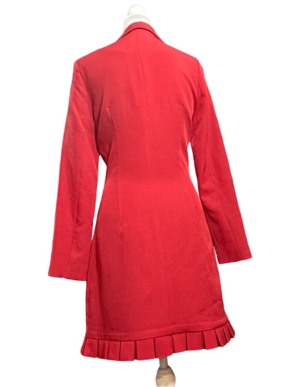 Bebe "Rio Red" Ruffle Hem Blazer Dress XS‎ - Picture 8 of 12
